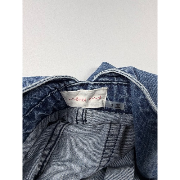 Womens Distressed Denim Overalls Ripped Blue Jeans Bib Jumpsuit Small - Picture 11 of 11